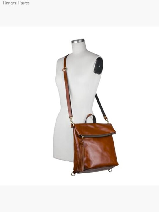 Full Grain Leather Convertible Backpack Tote Crossbody main image 6